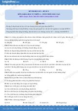 Đề thi học kì 1 KHTN 6 - Chân trời sáng tạo - Đề số 2